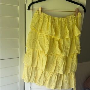 Tulsarosa Yellow Tiered Mini Dress